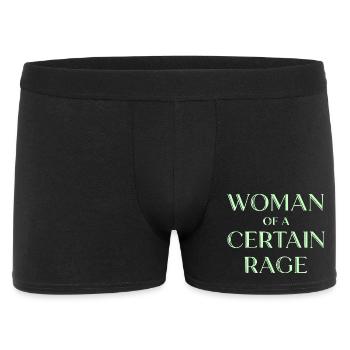 Femme puissante avec autocollants imprimés Attitude - Boxer Homme - noir - Devant
