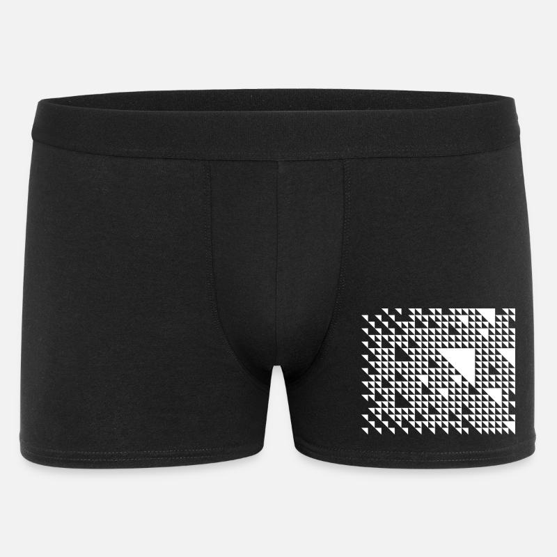 Triangular Mosaic Grid - Men's Boxer Shorts - black