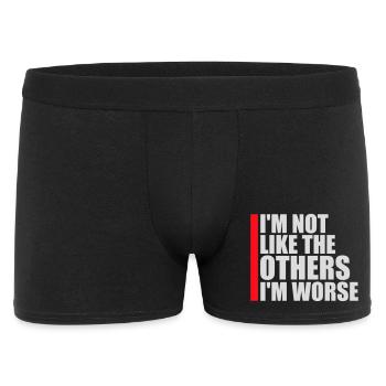 Je ne suis pas comme les autres, je suis pire, sarcasme drôle - Boxer Homme - noir - Devant
