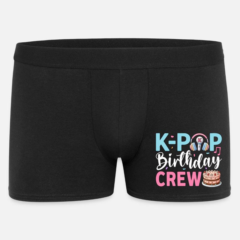 K-Pop Birthday Crew - Männer Boxer Shorts - Schwarz