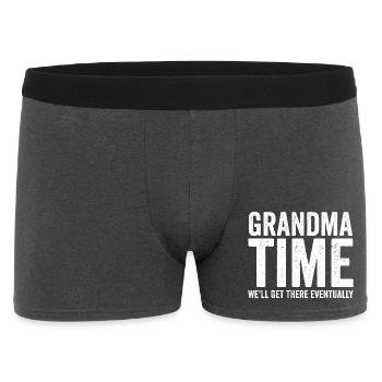 Grandma time, we'll make it! Funny - Men's Boxer Shorts - charcoal grey - Front