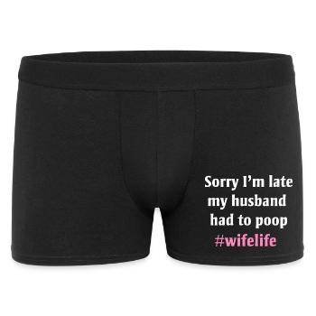 Verstorbene Ehefrau Leben Kackwitz Tee - Männer Boxer Shorts - Schwarz - Vorne