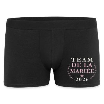 Équipe Mariée 2026 - Boxer Homme - noir - Devant