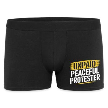 Activiste du slogan de manifestant pacifique non rémunéré - Boxer Homme - noir - Devant