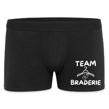 Team Braderie Humour Style Minimaliste - Boxer Homme - noir - Devant