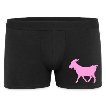 Ziege rosa G.O.A.T. - Männer Boxer Shorts - Schwarz - Vorne