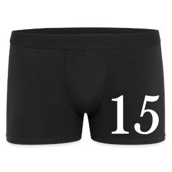 15. 15 ANS. 15e ANNIVERSAIRE. ANNIVERSAIRE 15 ANS. - Boxer Homme - noir - Devant