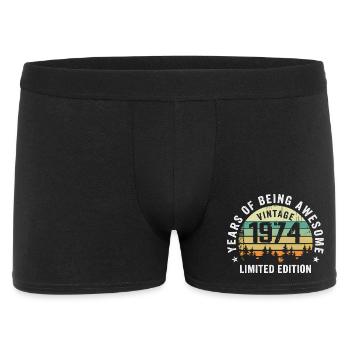 Legendary since 1974, Vintage Edition 1974 Retro - Men's Boxer Shorts - black - Front