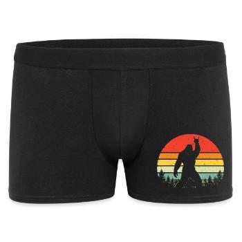 Bigfoot Rock sur Shield Sasquatch Yéti Rock & Roll - Boxer Homme - noir - Devant