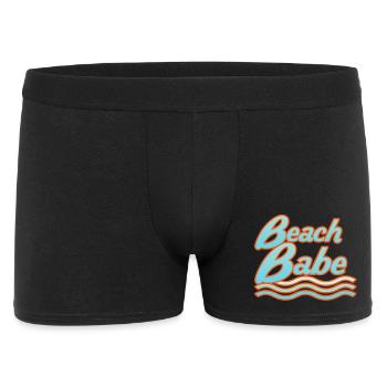 Beach Babe Neon Waves Typography - Men's Boxer Shorts - black - Front