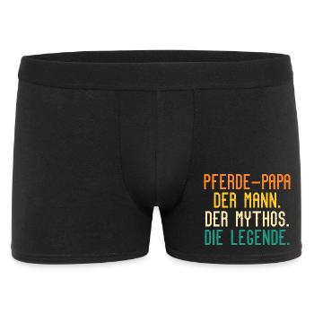 Reiten Papa Vater Pferdeliebhaber Reiterhof Pferde - Männer Boxer Shorts - Schwarz - Vorne