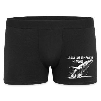 Rettet die Wale - Männer Boxer Shorts - Schwarz - Vorne