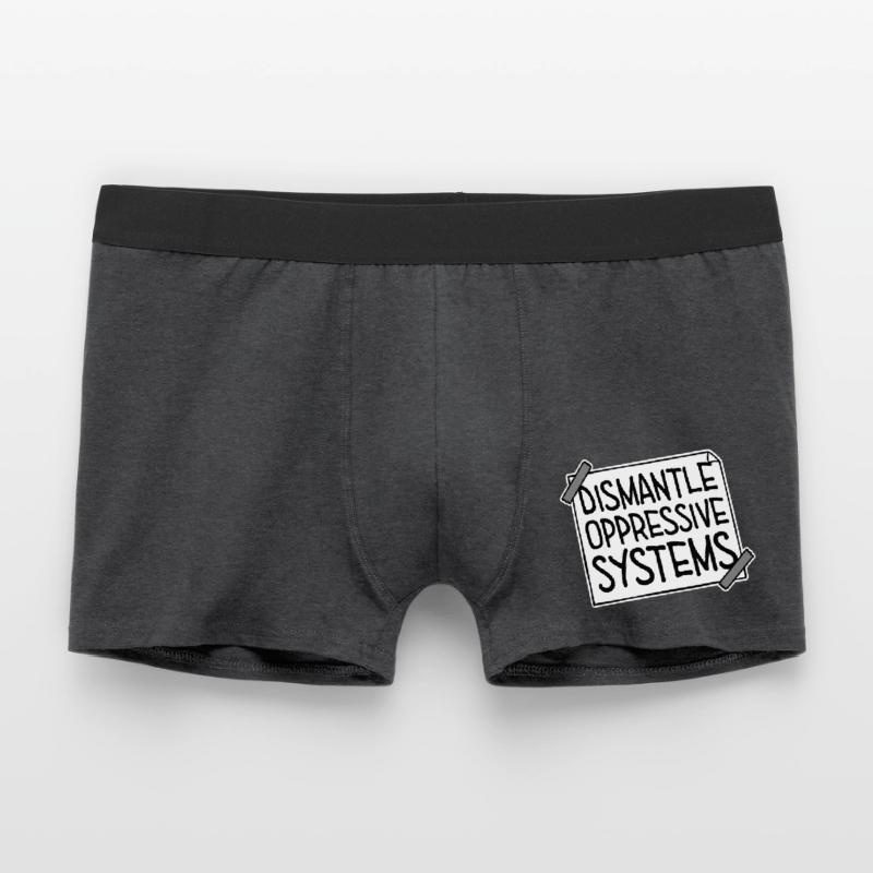Dismantle Oppressive Systems Activism Statement Men's Boxer Shorts