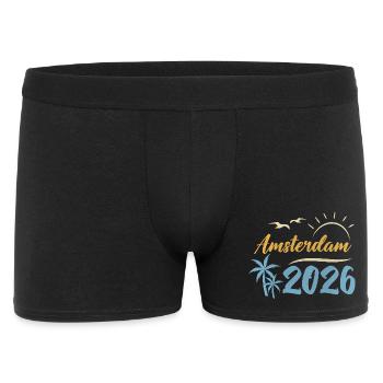 Amsterdam 2026 - Männer Boxer Shorts - Schwarz - Vorne