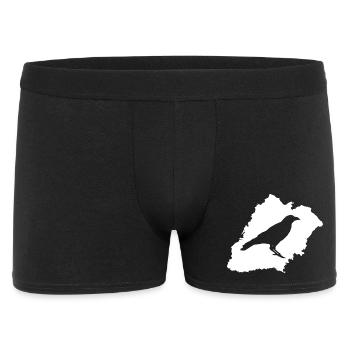 Kiersper Rauk with Stadtsillhouette white - Men's Boxer Shorts - black - Front