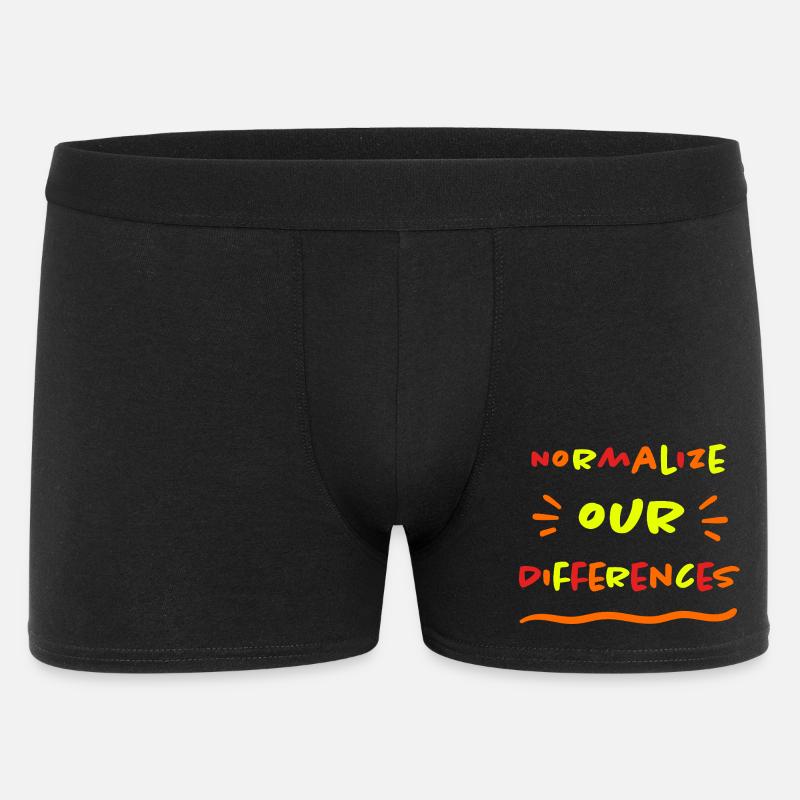 Normalize our Differences - Inclusion - neon - Men's Boxer Shorts - black