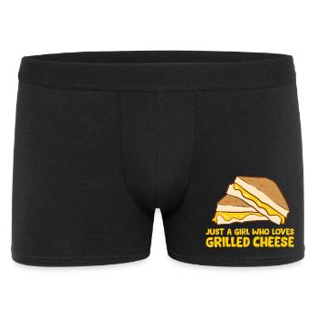 Gegrilltes Käsemädchen-Zitat-Tee - Männer Boxer Shorts - Schwarz - Vorne