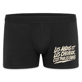 Pas d'abdos ni de cheveux - Humour pour homme - Boxer Homme - noir - Devant