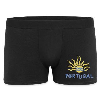 portugal sonne - Männer Boxer Shorts - Schwarz - Vorne