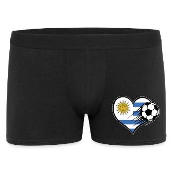 Flag Football uruguayen avec cœur - Boxer Homme - noir - Devant