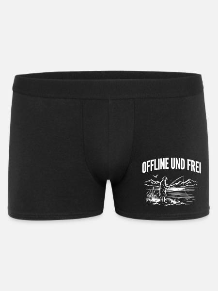 Angeln Natur - Männer Boxer Shorts - Schwarz