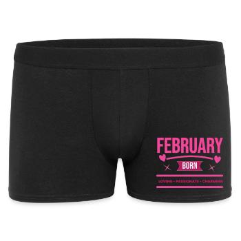 February Born Hearts - Men's Boxer Shorts - black - Front
