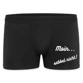Heimatliebe Nord/ Moin - Männer Boxer Shorts - Schwarz - Vorne