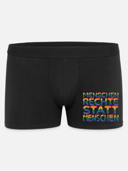 Menschenrechte Statement für Demokratie Fans - Männer Boxer Shorts - Schwarz
