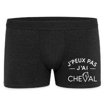 Cheval Humour Cadeau Passionné d'Équitation - Boxer Homme - noir - Devant