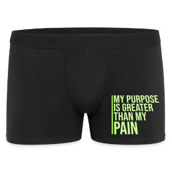 My Purpose Is Greater Than My Pain Meaning Quote Logo - Men's Boxer Shorts - black - Front