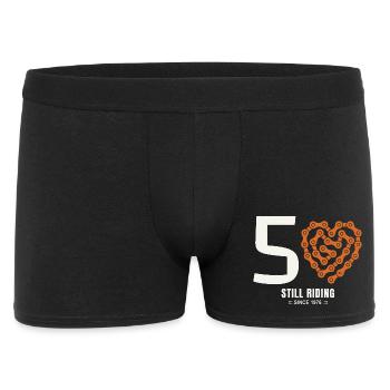 50 Jahre Fahrrad fährt immer noch Geburtstagsgeschenk - Männer Boxer Shorts - Schwarz - Vorne