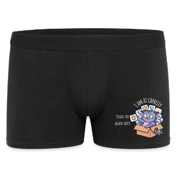 Auf Kapazität – Sensorische Überlastung Katze - Männer Boxer Shorts - Schwarz - Vorne