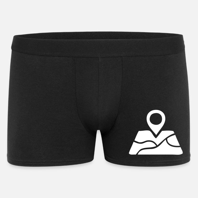 Location on a map - Men's Boxer Shorts - black