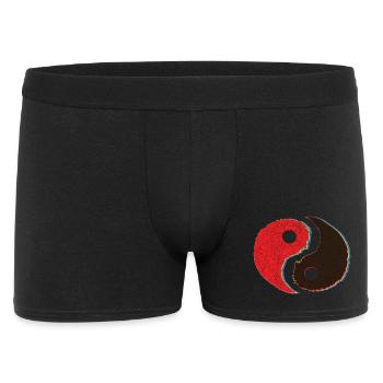 Yin yang symbole chinois tai chi qigong kung fu - Boxer Homme - noir - Devant