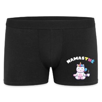 Namasthé Cadeau Humour Yoga Licorne Femmes Filles - Boxer Homme - noir - Devant