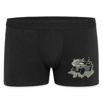 P-2-M - Männer Boxer Shorts - Schwarz - Vorne