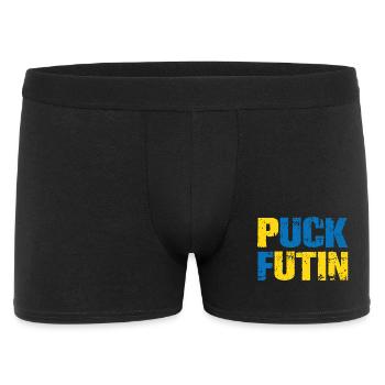 puck futin - Männer Boxer Shorts - Schwarz - Vorne