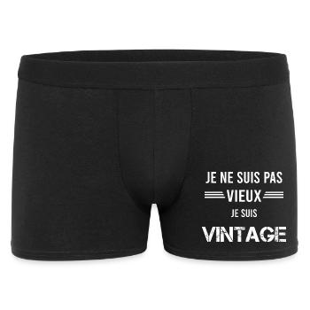 Je ne suis pas vieux je suis vintage - Boxer Homme - noir - Devant