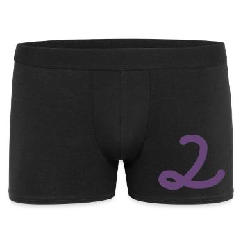 2 Number two number purple - Men's Boxer Shorts - black - Front