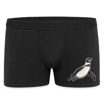 Pinguin Schwimmen Schwimmbrille Sommer - Männer Boxer Shorts - Schwarz - Vorne