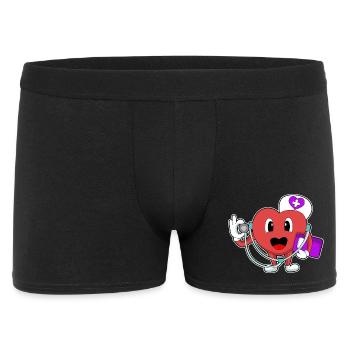 Herz Krankenschwester Stethoskope - Männer Boxer Shorts - Schwarz - Vorne