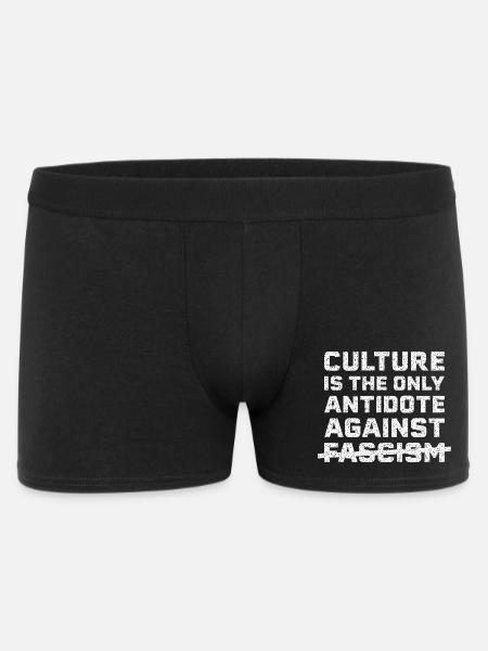 Kultur gegen Faschismus - Männer Boxer Shorts - Schwarz