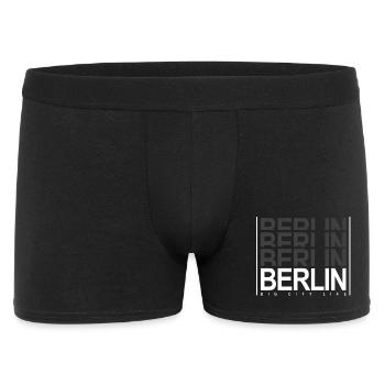 Berlin - Männer Boxer Shorts - Schwarz - Vorne