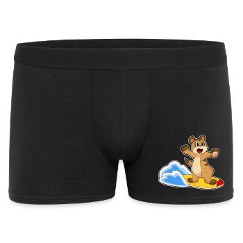 Meerkat Surfing Surfboard Summer - Men's Boxer Shorts - black - Front