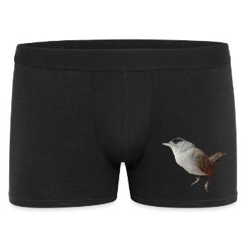 Mönchsgrasmückenmännchen - Männer Boxer Shorts - Schwarz - Vorne