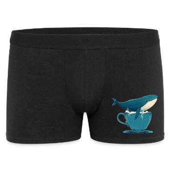 Whale in teacup - Men's Boxer Shorts - black - Front