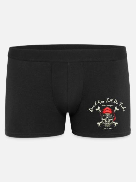 pirate skull sea ocean - Men's Boxer Shorts - black