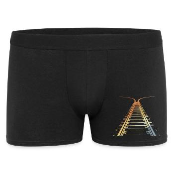 Railroad Vintage Look - Men's Boxer Shorts - black - Front