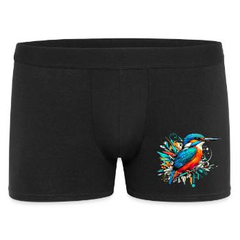Eisvogel - Männer Boxer Shorts - Schwarz - Vorne