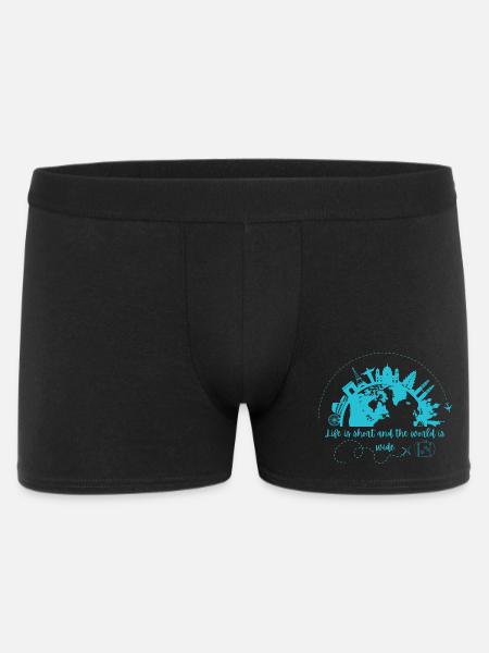 Abenteuer Weltreise Design - Männer Boxer Shorts - Schwarz